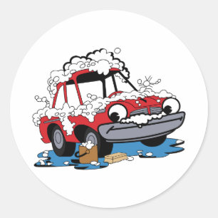Sticker Rond Station de lavage