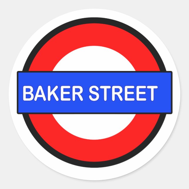 Sticker Rond Station de métro Baker Street (Devant)