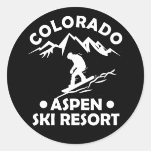Sticker Rond Station de ski d'Aspen Colorado