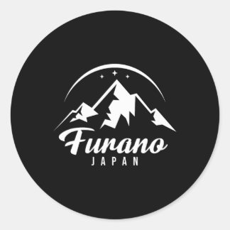 Sticker Rond Station de ski de Furano Japon Ski Snowboard