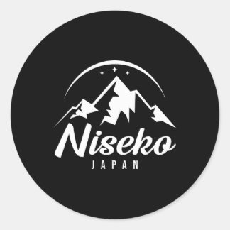 Sticker Rond Station de ski Niseko Japan Ski Snowboard