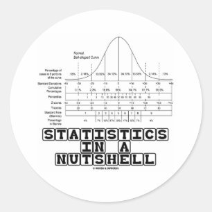 Sticker Rond Statistiques en un mot (aide-mémoire de stat)