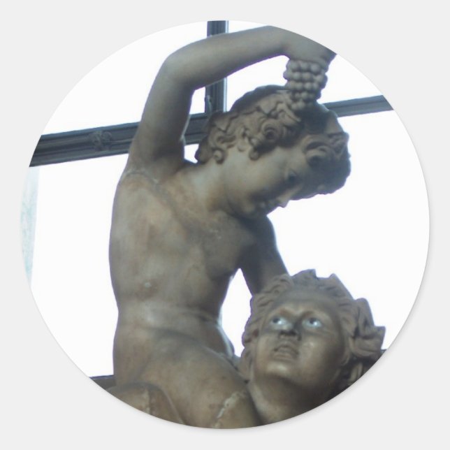 Sticker Rond Statue Bacchus au Vatican (Devant)