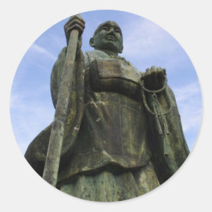 Sticker Rond Statue bouddhiste d'Imayama Kobo Daishi