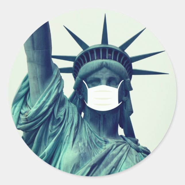 Sticker Rond Statue de la Liberté (Devant)