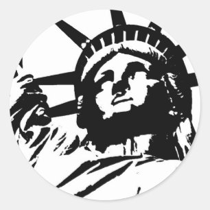Sticker Rond Statue de la Liberté