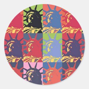 Sticker Rond Statue de la Liberté