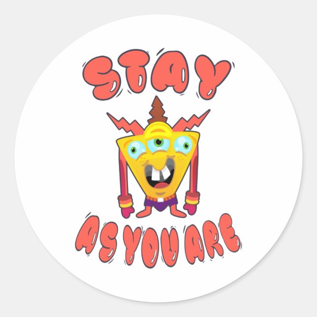 Sticker Rond Stay as (Devant)
