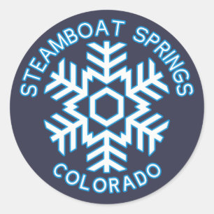 Sticker Rond Steamboat Springs, le Colorado