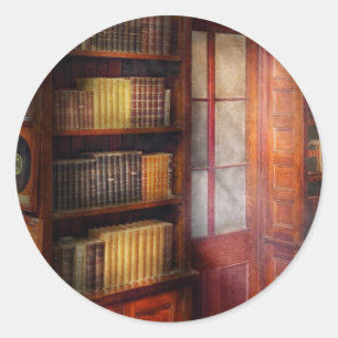 Sticker Rond Steampunk - L'étude semi-privée