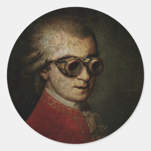 Sticker Rond Steampunk Mozart