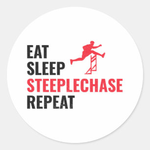 Sticker Rond Steeplechase Race Steeplechaser Track and Field