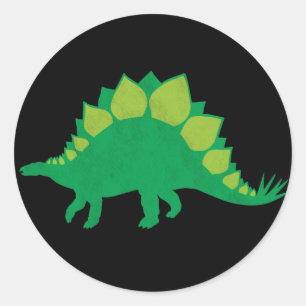 Sticker Rond Stegosaurus