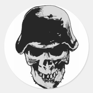 Sticker Rond Stèle du crâne mort