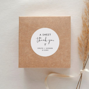 Sticker Rond STELLA Sweet Thank You Favor 3" (feuille de 6)