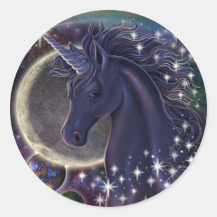 Sticker Rond Stellar Unicorn
