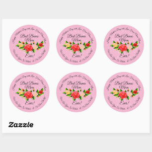 Sticker Rond Step Mother Bonus Maman Fête des mères