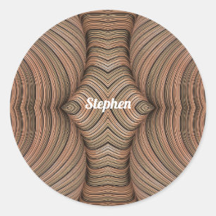 Sticker Rond STEPHEN ~ Jolies nuances de fractal Brown ~