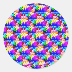 Sticker Rond stéréogramme papillon de fenêtre