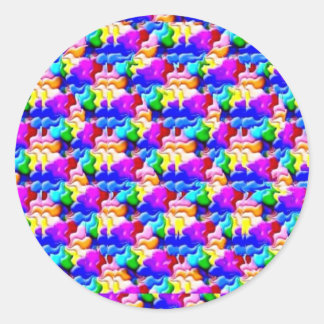 Sticker Rond stéréogramme papillon de fenêtre