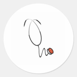 Sticker Rond Stethoscope
