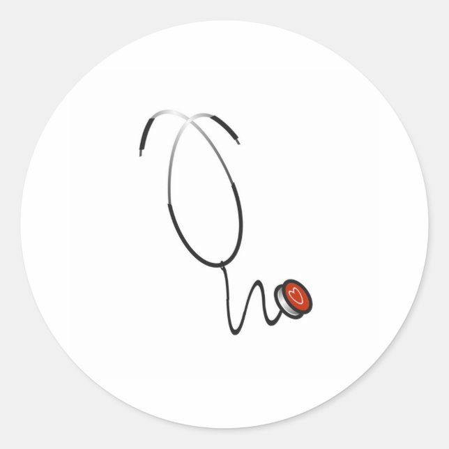 Sticker Rond Stethoscope (Devant)