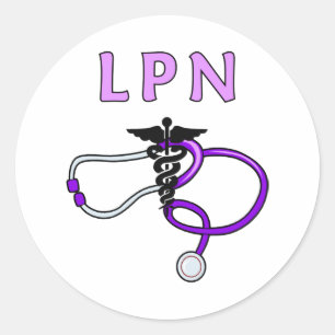 Sticker Rond Stéthoscope des infirmières LPN