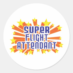 Sticker Rond Steward (hôtesse de l'air) superbe