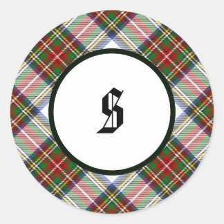 Sticker Rond Stewart Royal Dress Tartan Clan Plaid