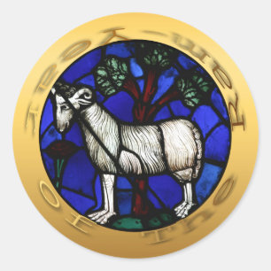 Sticker Rond Stick de l'année de bélier ou des baies vitrées