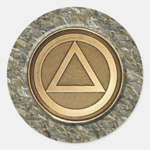 Sticker Rond Stick de récupération de pièce Medallion Sobriety