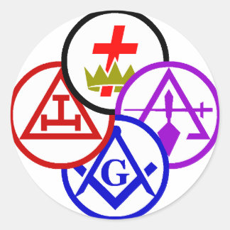 Sticker Rond Stick du logo York Rite Bodies Pinwheel