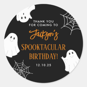 Sticker Rond Stick Éffrayant Halloween Black Cute Ghost Anniver