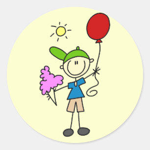 Sticker Rond Stick Figure At the Fair Tshirts and Gifts