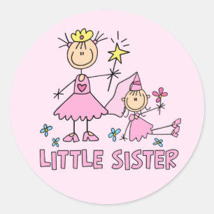 Sticker Rond Stick Princess Duo Little Sister