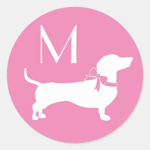 Sticker Rond Stick rond à Chien Chien Chien Chien Chien Classic