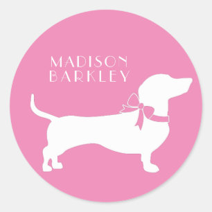 Sticker Rond Stick rond à Chien Chien Chien Chien Chien Classic