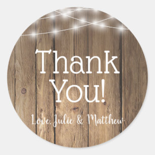 Sticker Rond Stick rustique Bois Country Grange BBQ