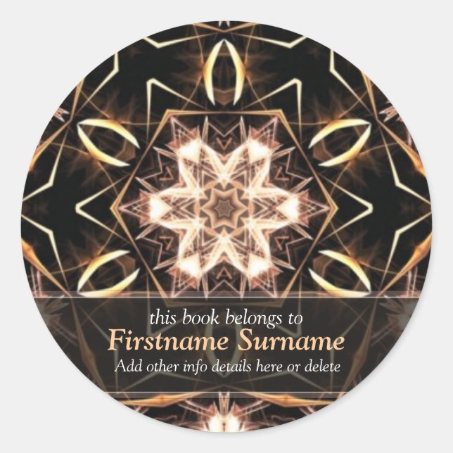 Sticker Rond Sticke Plate-forme d'art géométrique Avana Golden (Devant)