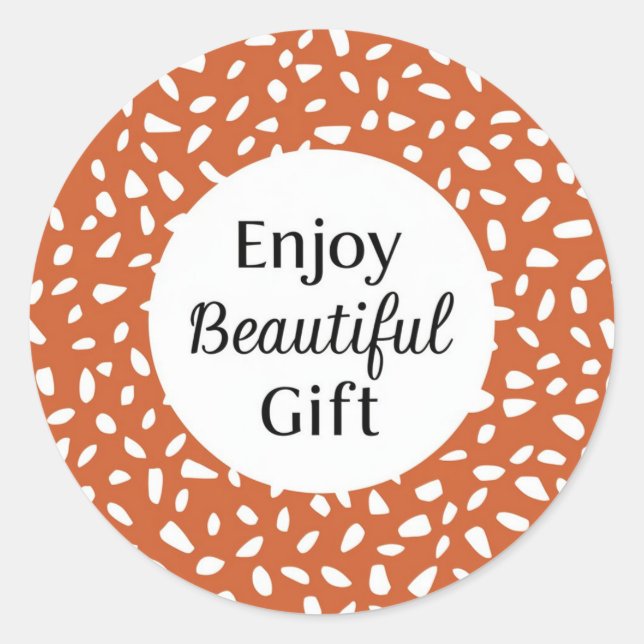 Sticker Rond Sticke Rond Classique Profitez d'une belle concept (Devant)