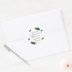 Sticker Rond Sticke rond Floral Quinceañera classique