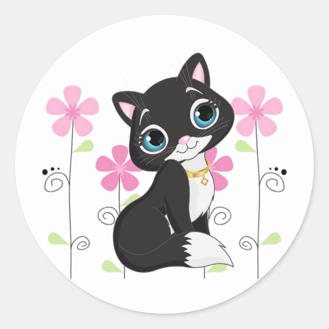 Sticker Rond Sticker-Kitty (Devant)