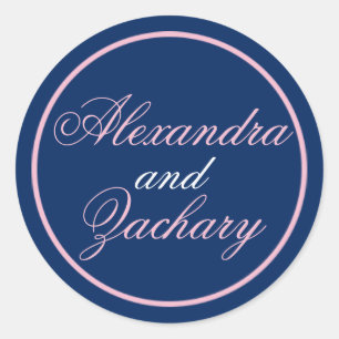 Sticker Rond Sticker-Sac de mariage couple/Sac de bienvenue-Mar