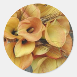 Sticker Rond Sticker/Sceau Golden Calla Lilies
