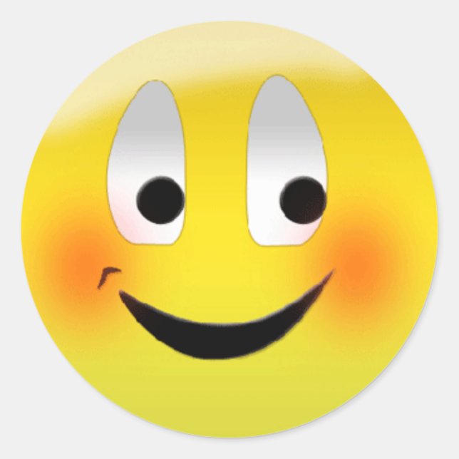 Sticker Rond "stickers Blushing (Devant)