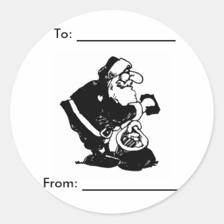 Sticker Rond StickerTag père Noël 02