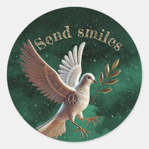 Sticker Rond StickerUne touche de positivité et de bonheur sur