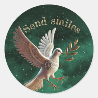 Sticker Rond StickerUne touche de positivité et de bonheur sur 