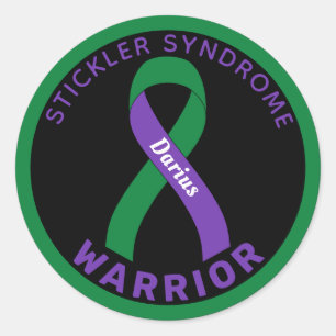 Sticker Rond Stickler Syndrome Guerrier Ruban Noir