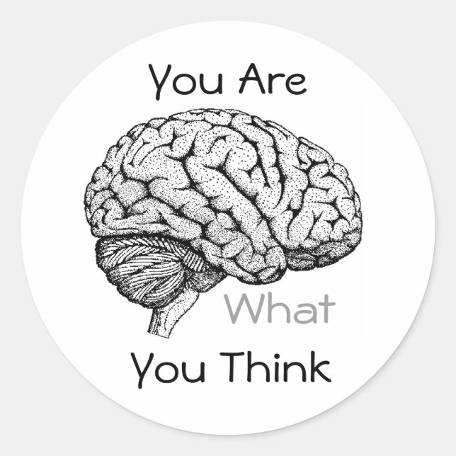 Sticker Rond Sticky Think (Devant)